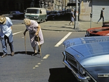 Untitled, New York (old couple crossing street), 1976