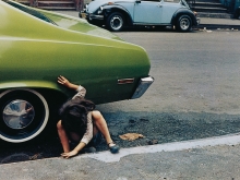 Untitled, New York (spider girl, green car), 1980